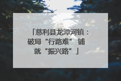 慈利县龙潭河镇：破局“行路难” 铺就“振兴路”