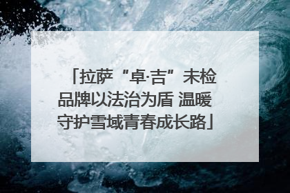 拉萨“卓·吉”未检品牌以法治为盾 温暖守护雪域青春成长路