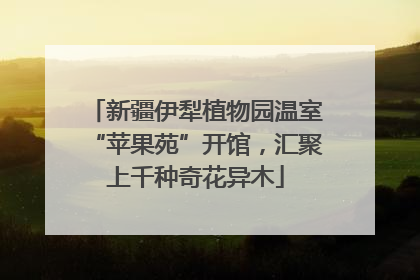 新疆伊犁植物园温室“苹果苑”开馆，汇聚上千种奇花异木