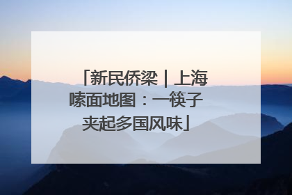 新民侨梁｜上海嗦面地图：一筷子夹起多国风味