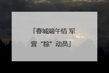 春城端午情 军营“粽”动员