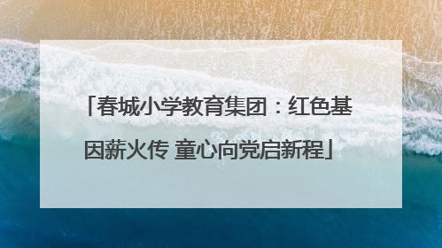 春城小学教育集团：红色基因薪火传 童心向党启新程
