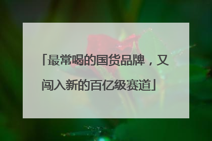 最常喝的国货品牌，又闯入新的百亿级赛道
