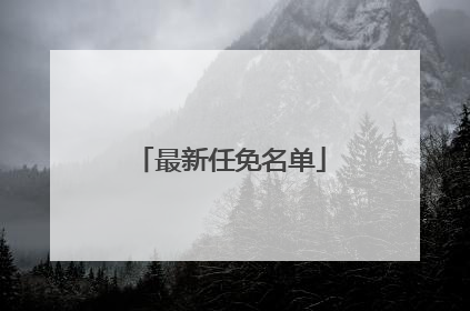 最新任免名单