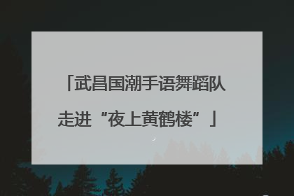 武昌国潮手语舞蹈队走进“夜上黄鹤楼”