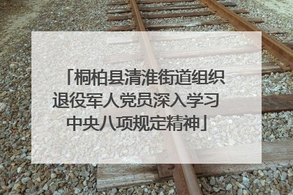 桐柏县清淮街道组织退役军人党员深入学习中央八项规定精神