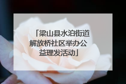 梁山县水泊街道解放桥社区举办公益理发活动