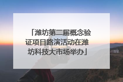 潍坊第二届概念验证项目路演活动在潍坊科技大市场举办