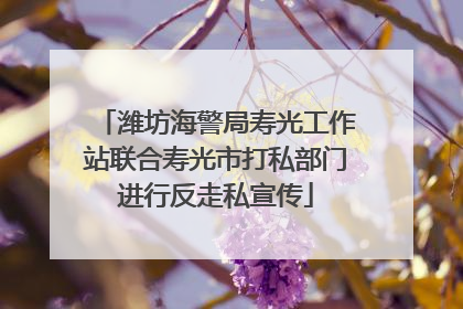潍坊海警局寿光工作站联合寿光市打私部门进行反走私宣传