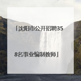 沈阳市公开招聘358名事业编制教师