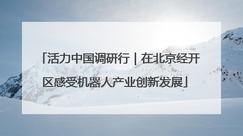 活力中国调研行｜在北京经开区感受机器人产业创新发展