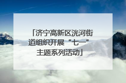 济宁高新区洸河街道组织开展“七一” 主题系列活动