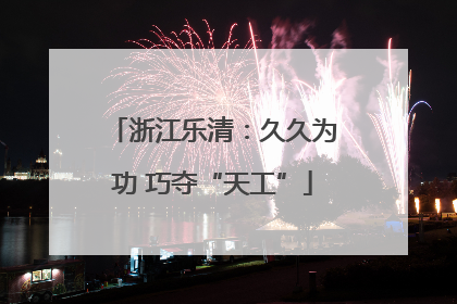 浙江乐清：久久为功 巧夺“天工”