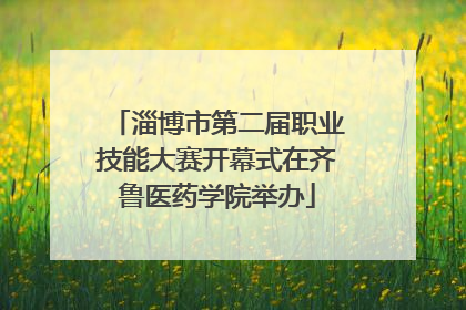 淄博市第二届职业技能大赛开幕式在齐鲁医药学院举办