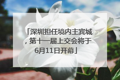 深圳担任境内主宾城，第十一届上交会将于6月11日开幕