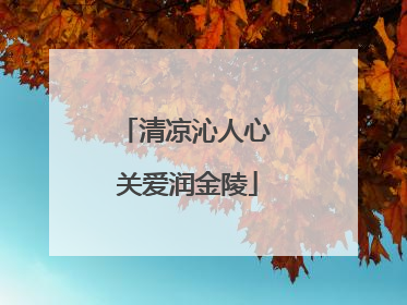 清凉沁人心 关爱润金陵