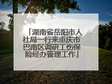 湖南省岳阳市人社局一行来重庆市巴南区调研工伤保险经办管理工作