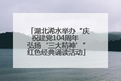 湖北浠水举办“庆祝建党104周年 弘扬‘三大精神’”红色经典诵读活动