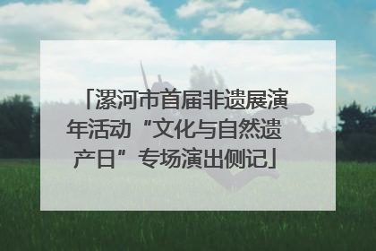 漯河市首届非遗展演年活动“文化与自然遗产日”专场演出侧记
