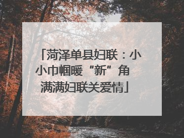 菏泽单县妇联：小小巾帼暖“新”角 满满妇联关爱情