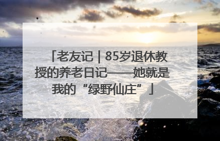 老友记｜85岁退休教授的养老日记——她就是我的“绿野仙庄”