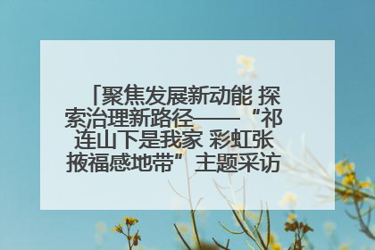 聚焦发展新动能 探索治理新路径——“祁连山下是我家 彩虹张掖福感地带”主题采访活动走进山丹