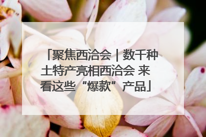 聚焦西洽会｜数千种土特产亮相西洽会 来看这些“爆款”产品