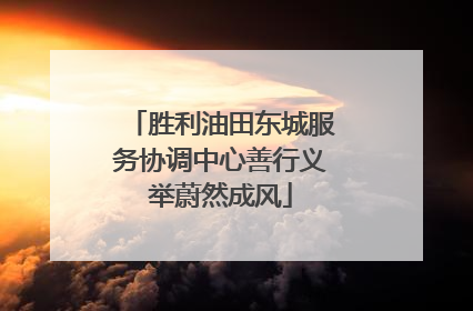 胜利油田东城服务协调中心善行义举蔚然成风