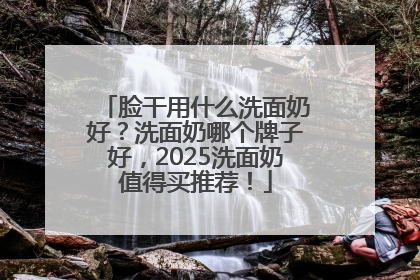 脸干用什么洗面奶好?洗面奶哪个牌子好,2025洗面奶值得买推荐!