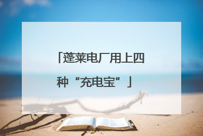 蓬莱电厂用上四种“充电宝”