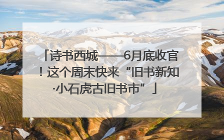 诗书西城——6月底收官！这个周末快来“旧书新知·小石虎古旧书市”