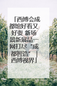 西博会成都馆好看又好耍 新场景新展品一网打尽“成都智造”｜西博视界
