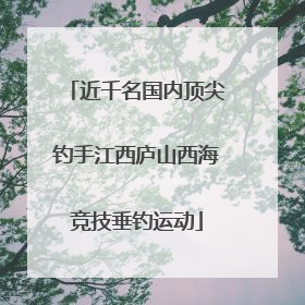 近千名国内顶尖钓手江西庐山西海竞技垂钓运动