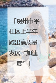 贺州市平桂区上半年跑出高质量发展“加速度”