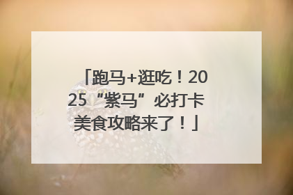 跑马+逛吃！2025“紫马”必打卡美食攻略来了！