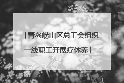 青岛崂山区总工会组织一线职工开展疗休养