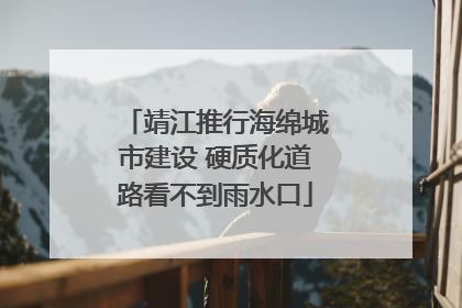 靖江推行海绵城市建设 硬质化道路看不到雨水口