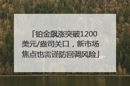 铂金飙涨突破1200美元/盎司关口，新市场焦点也需谨防回调风险