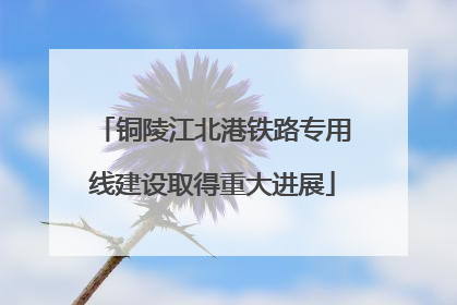 铜陵江北港铁路专用线建设取得重大进展