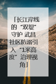 长江岸线的“双堤”守护 武昌社区防溺引入“1米高度”治理视角