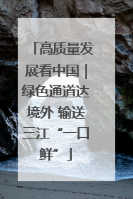高质量发展看中国｜绿色通道达境外 输送三江“一口鲜”