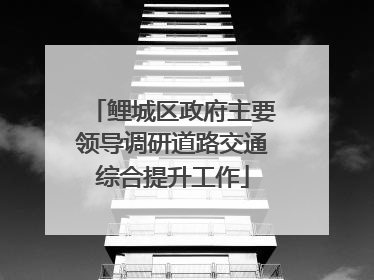 鲤城区政府主要领导调研道路交通综合提升工作