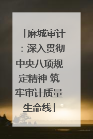 麻城审计：深入贯彻中央八项规定精神 筑牢审计质量生命线