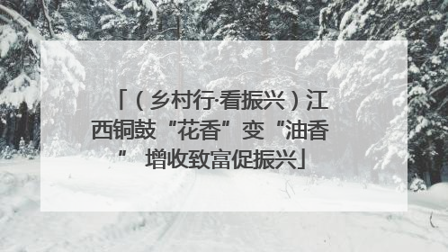 （乡村行·看振兴）江西铜鼓“花香”变“油香” 增收致富促振兴