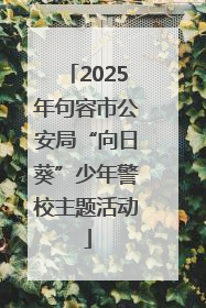 2025年句容市公安局“向日葵”少年警校主题活动