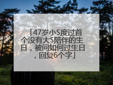 47岁小S度过首个没有大S陪伴的生日，被问如何过生日，回复6个字