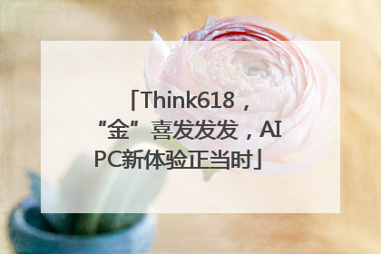 Think618，“金”喜发发发，AIPC新体验正当时
